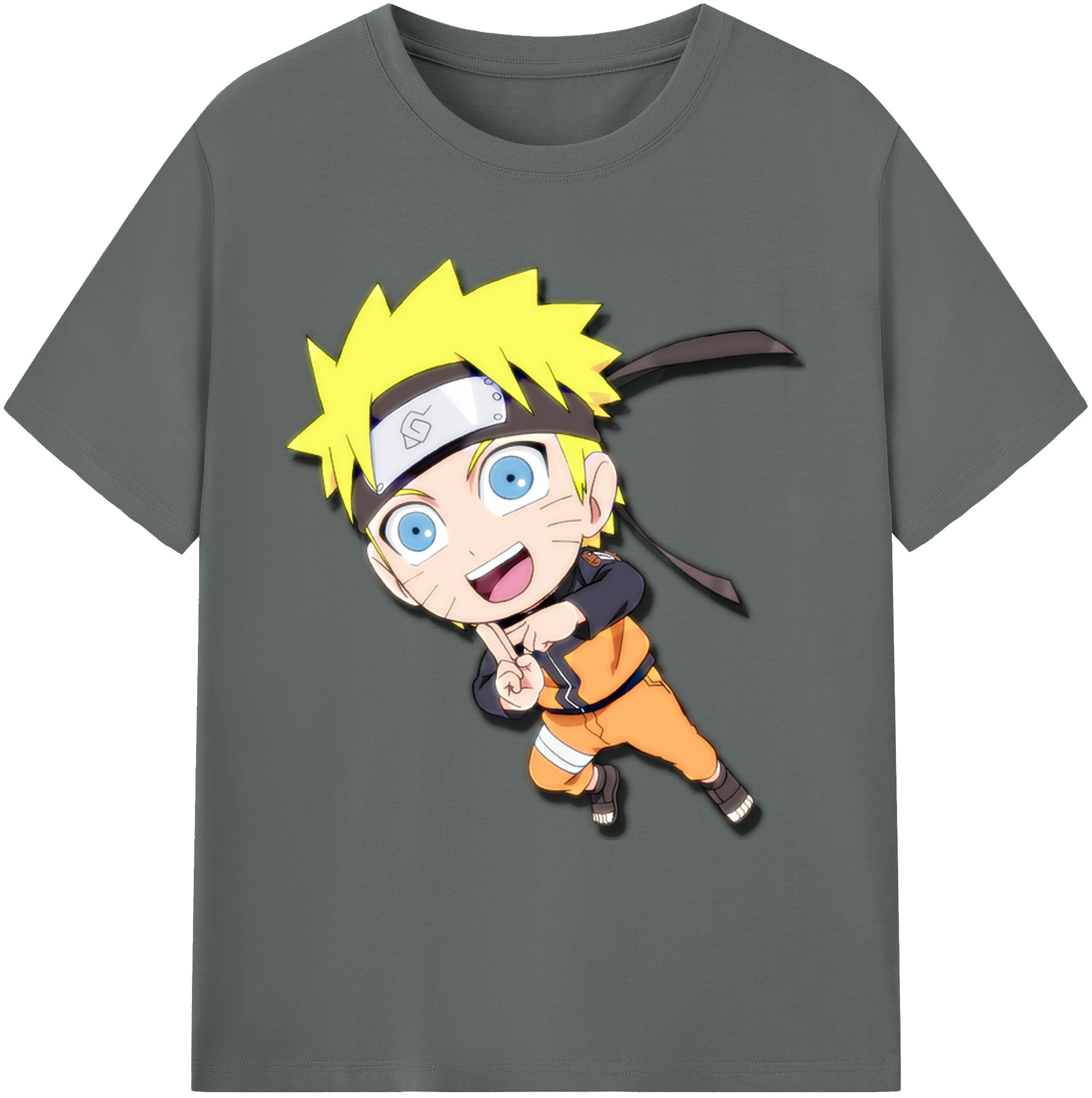 （画像用） NARUTO -ナルト- うずまき ナルト Uzumaki Naruto 綿100％ メンズ半袖Tシャツ｜肌触りやわらか＆通気性